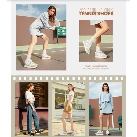 NWT Women's Platform Athletic Sneakers Non Slip Walking Shoes Comfort Size 9 - Picture 9 of 16